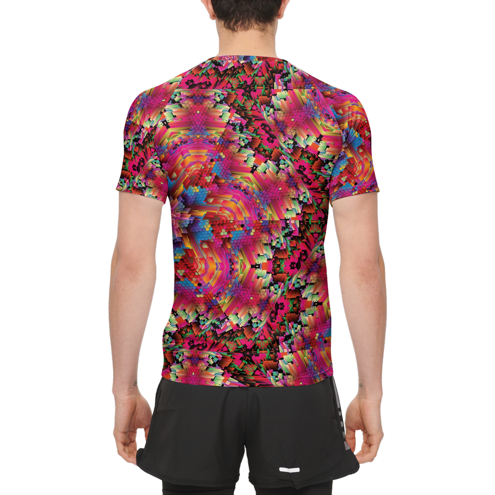 Abstract Color Explosion Men’s 3M Active Running T-Shirt - Swagger Art Store |
