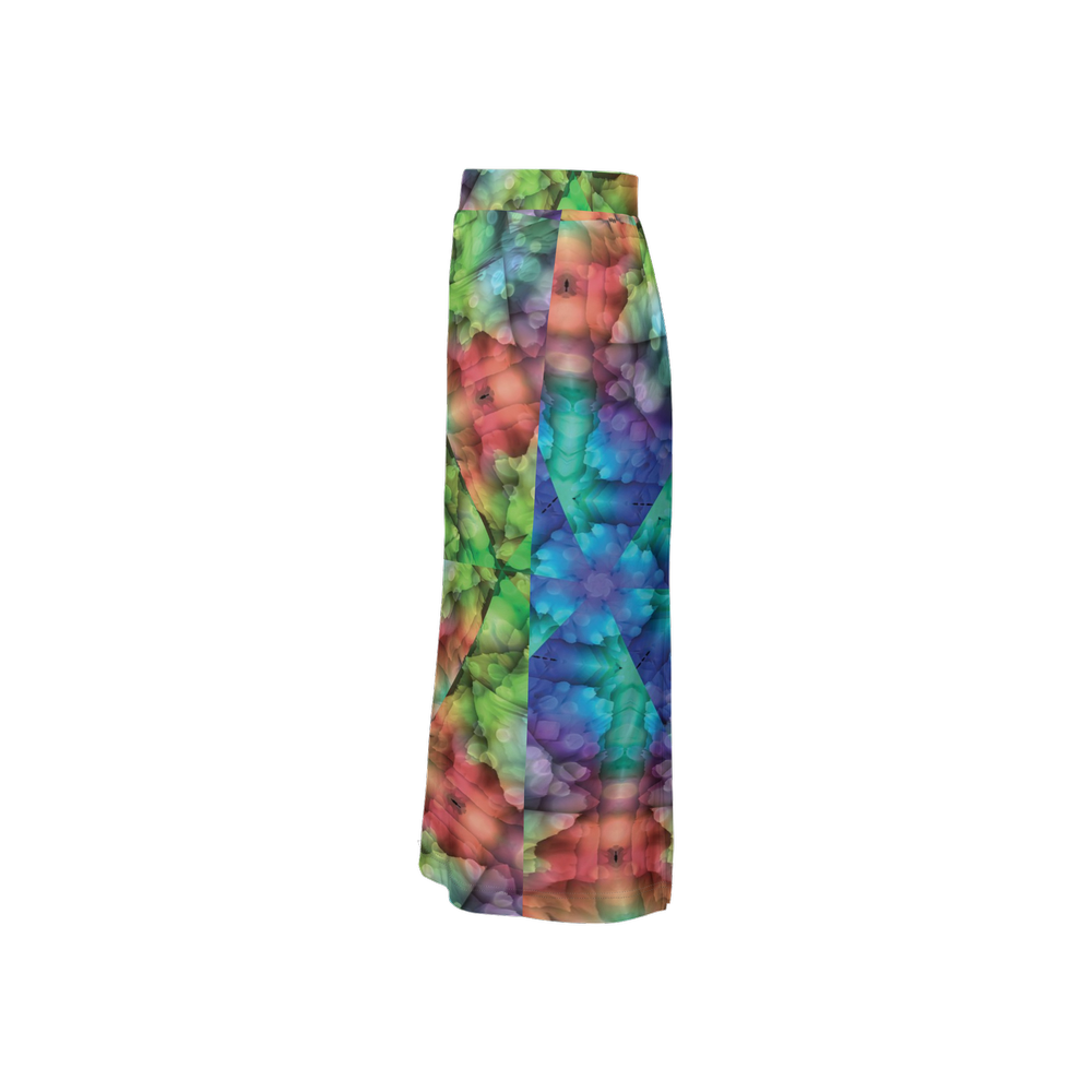 Colorful Dreams Explosion Women’s Back Split Pencil Skirt - Swagger Art Store |