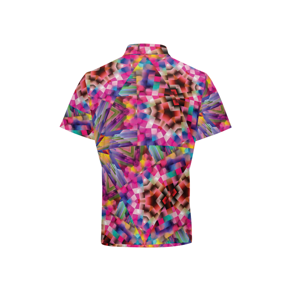 Colorful illusion Men’s Classic Fit Short-Sleeve Polo Shirt - Swagger Art Store |