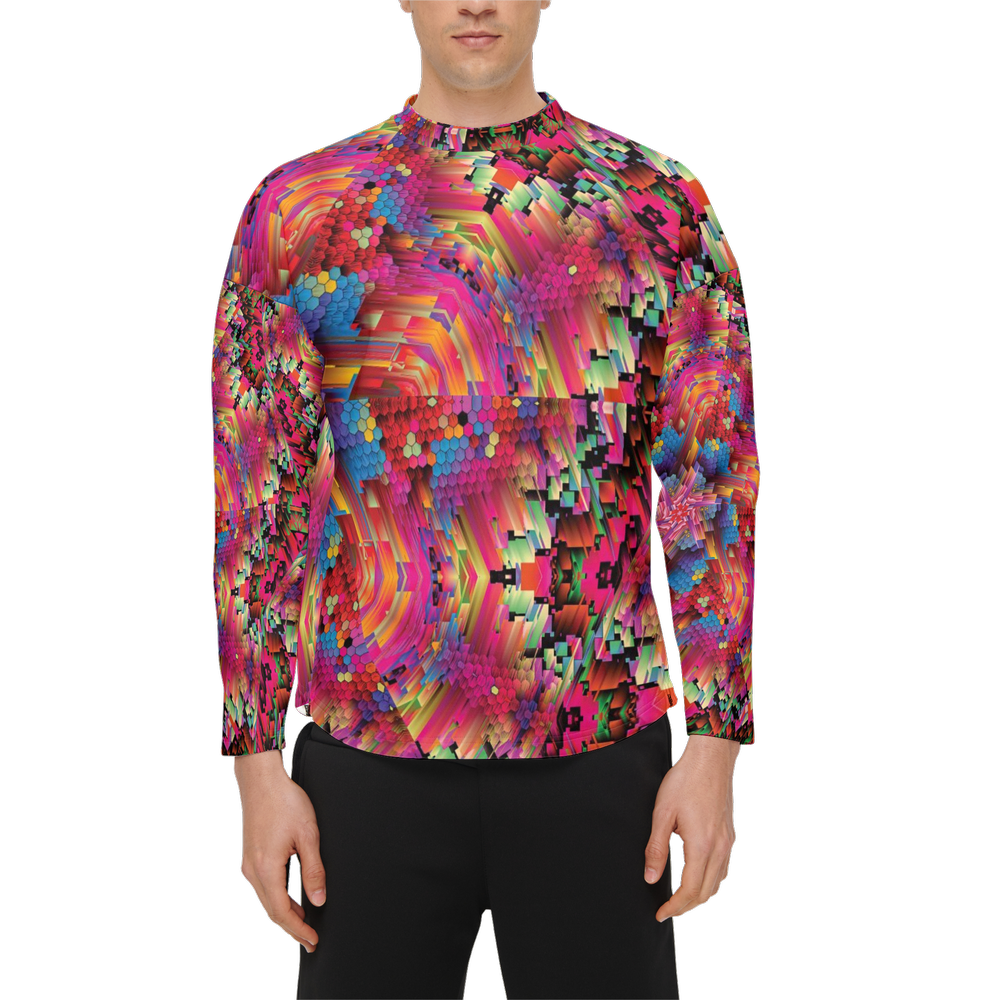 Abstract Color Explosion Men's Crewneck Sweatshirt - Swagger Art Store |