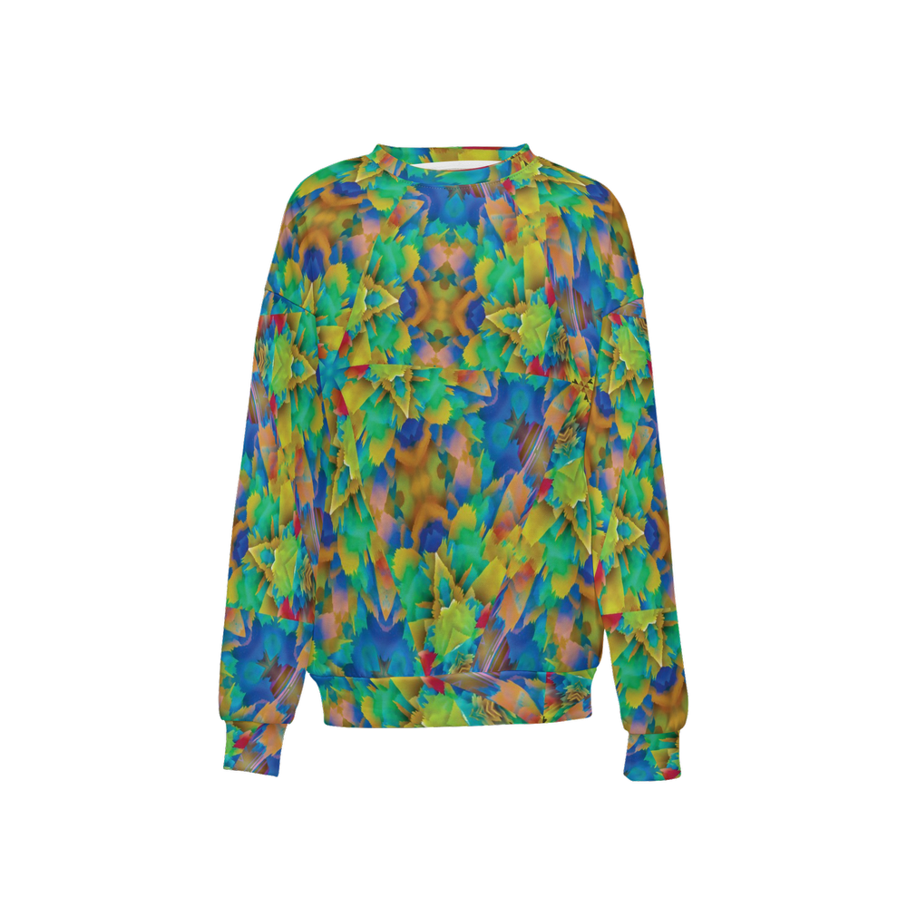 Colorful Chaos Women’s Relaxed Fit Crewneck Sweatshirt - Swagger Art Store |