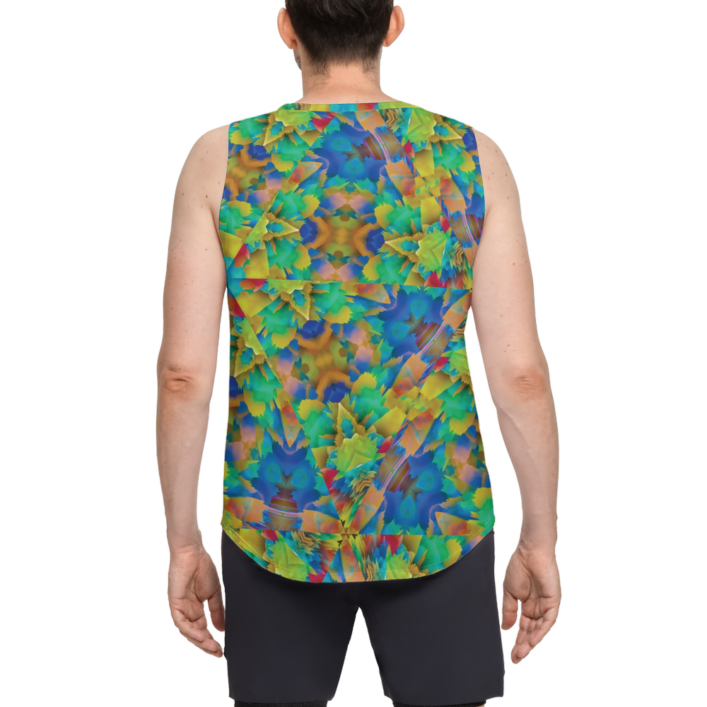 Colorful Chaos Men's Seamless Open Side Tank Top - Swagger Art Store |