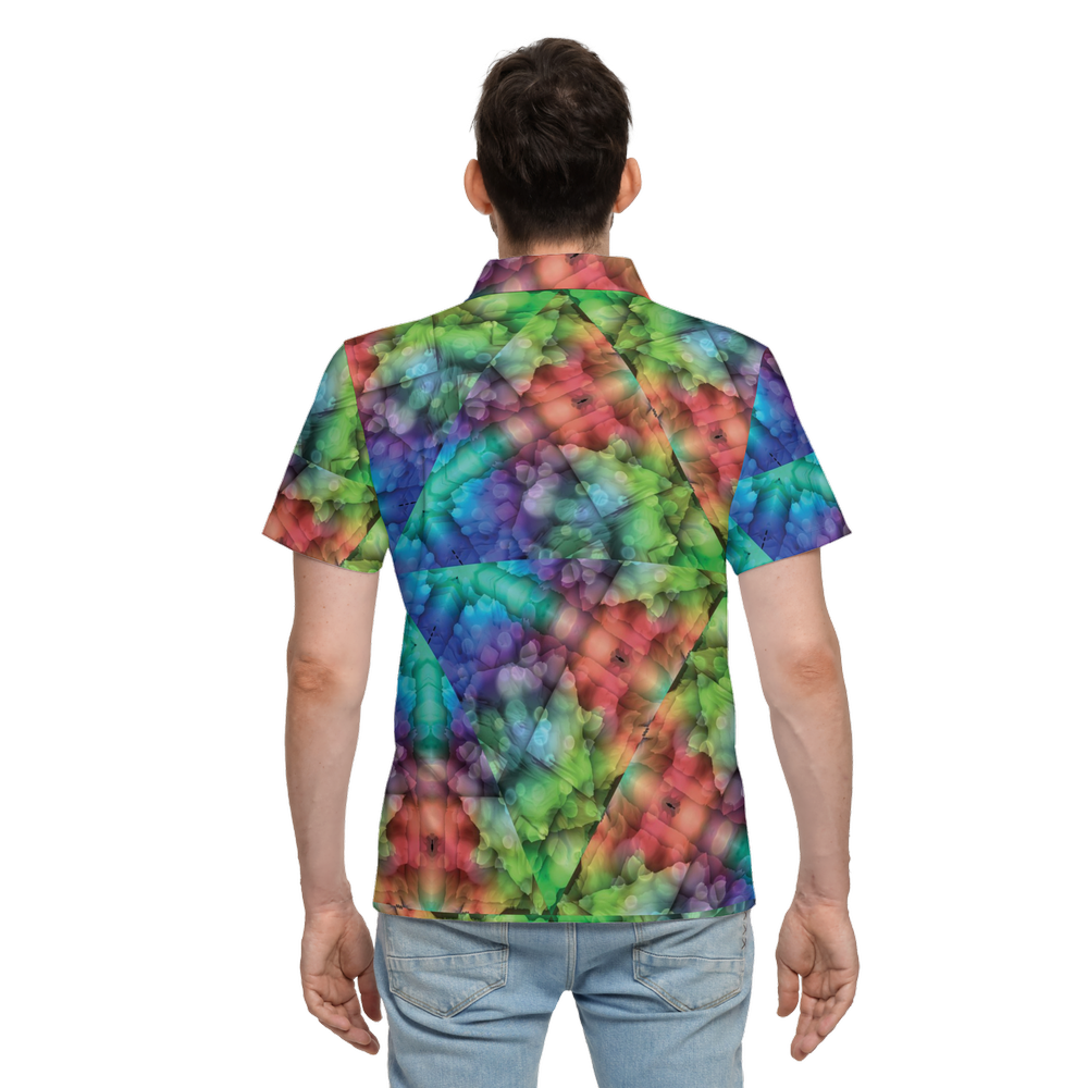 Colorful Dreams Men’s Classic Fit Short-Sleeve Polo Shirt - Swagger Art Store |