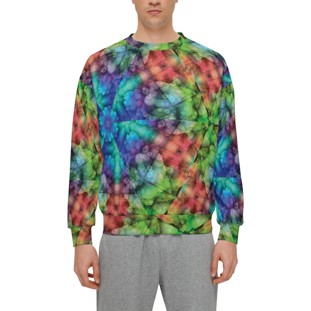 Colorful Dreams Men’s Relaxed Fit Sweatshirt With Front Patch - Swagger Art Store |