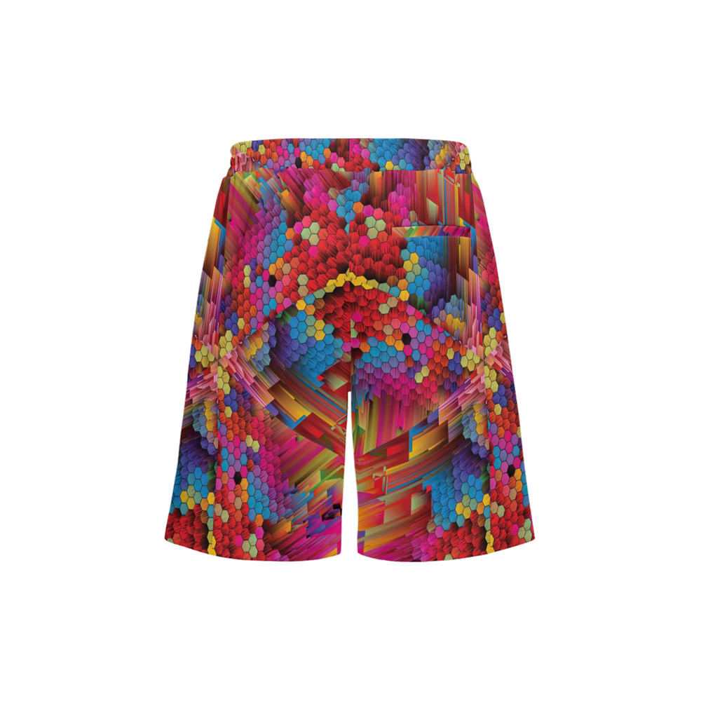 Colorful Spirals Unisex Casual Shorts - Swagger Art Store |