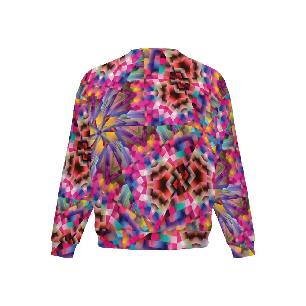 Colorful illusion Men’s Relaxed Fit Sweatshirt With Front Patch - Swagger Art Store |