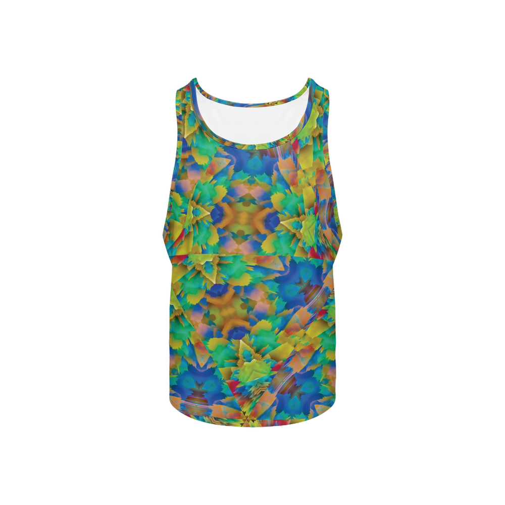 Colorful Chaos Men's Y-Back Muscle Tank Top - Swagger Art Store |