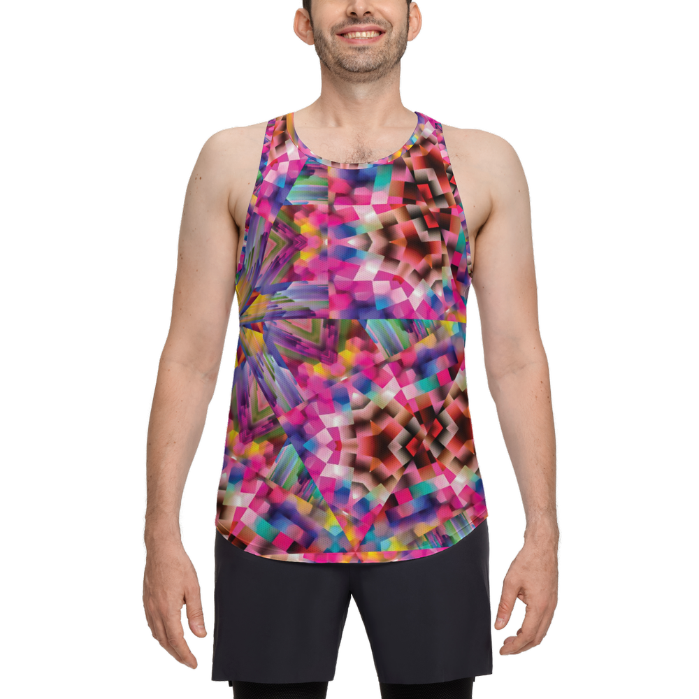 Colorful illusion Men's Y-Back Muscle Tank Top - Swagger Art Store |