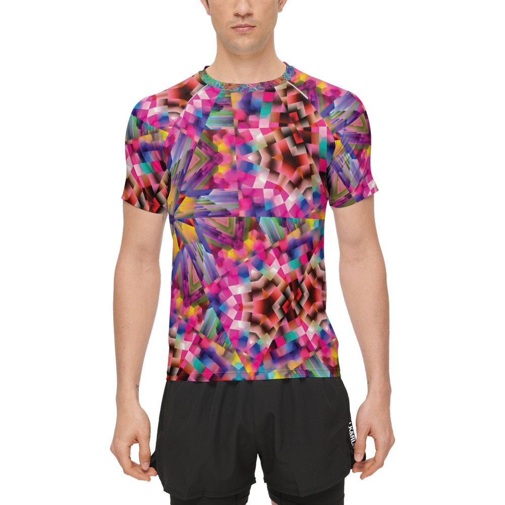 Colorful illusion Men’s 3M Active Running T-Shirt - Swagger Art Store |