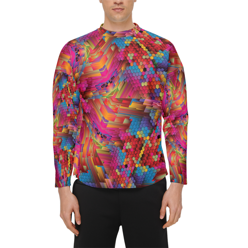 Colorful Spirals Men's Crewneck Sweatshirt - Swagger Art Store |