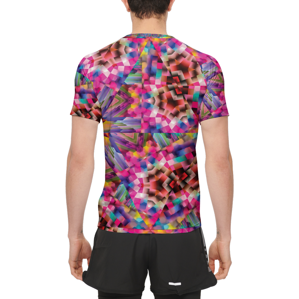 Colorful illusion Men’s 3M Active Running T-Shirt - Swagger Art Store |