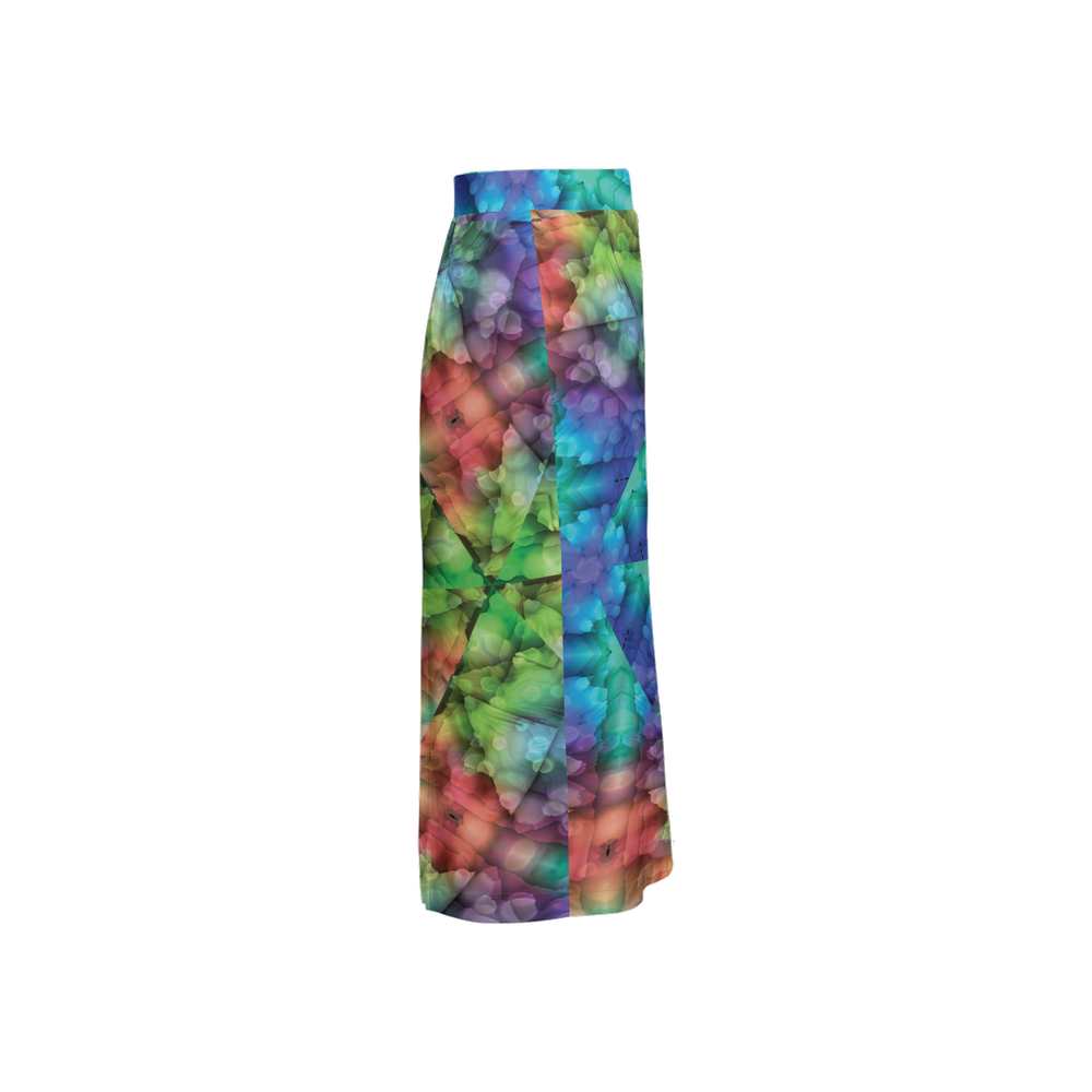 Colorful Dreams Explosion Women’s Back Split Pencil Skirt - Swagger Art Store |