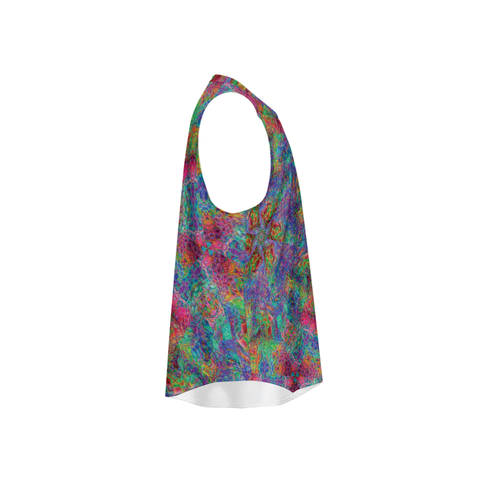 Chromatic Abstraction Men's Seamless Open Side Tank Top - Swagger Art Store |