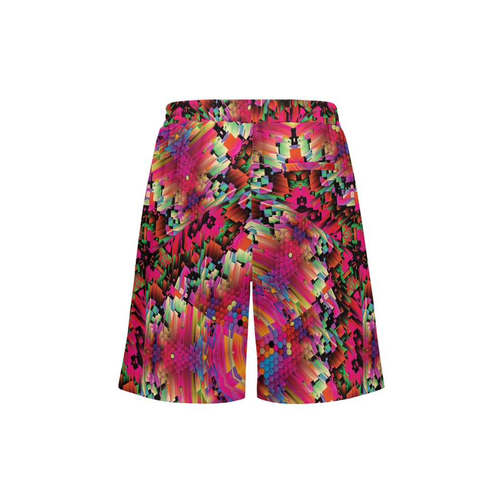 Abstract Color Explosion Unisex Casual Shorts - Swagger Art Store |