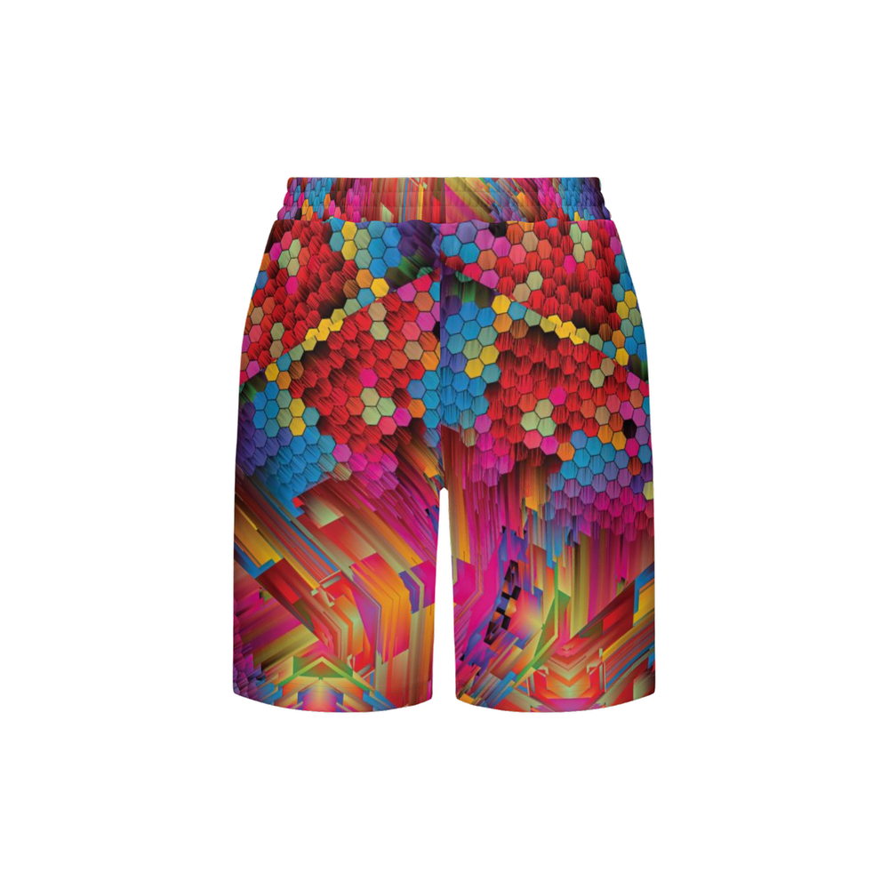 Colorful Spirals Unisex Casual Shorts - Swagger Art Store |