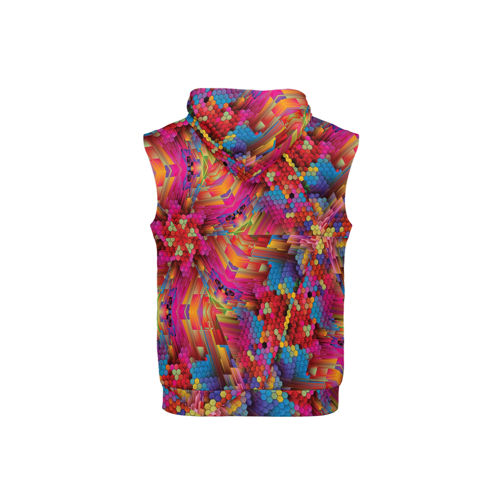 Colorful Spirals Unisex Regular Fit Sleeveless Pullover Hoodie - Swagger Art Store |