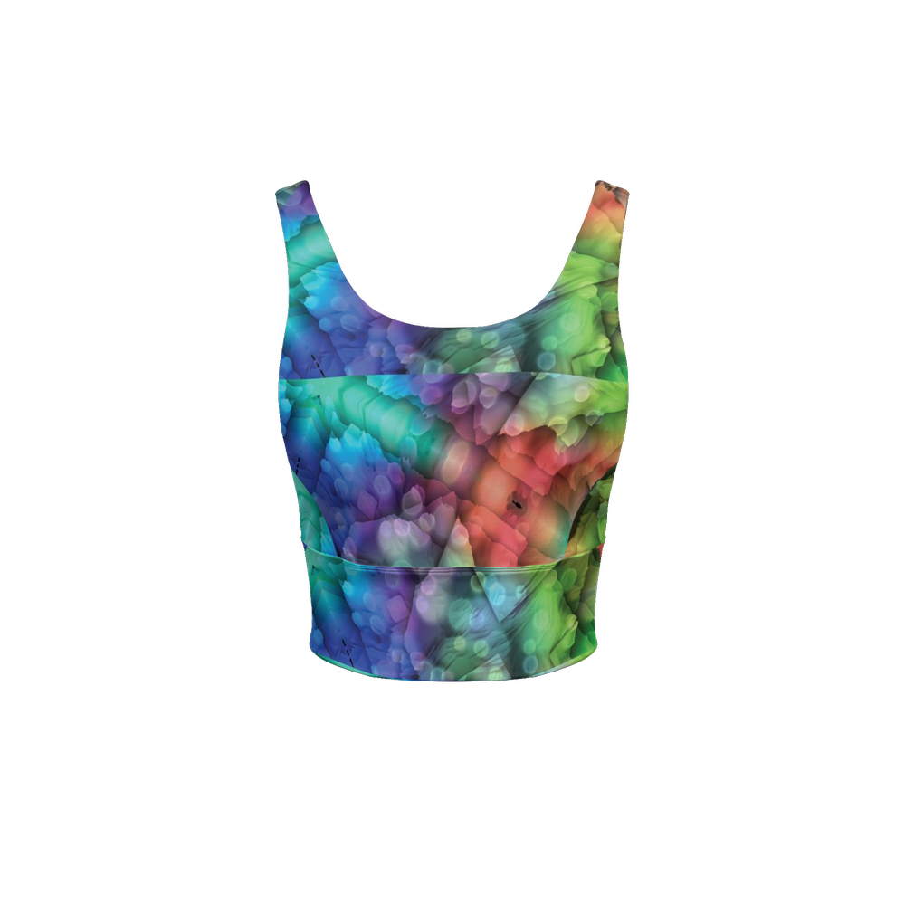Colorful Dreams Women’s Longline V-Shape-Back Sports Bra - Swagger Art Store |