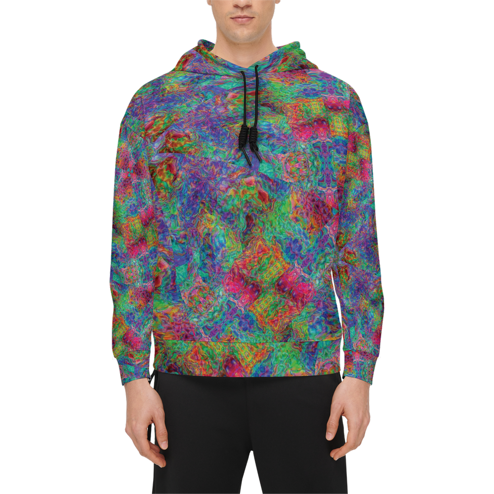 Chromatic Abstraction Men’s Relaxed Fit Hoodie - Swagger Art Store |