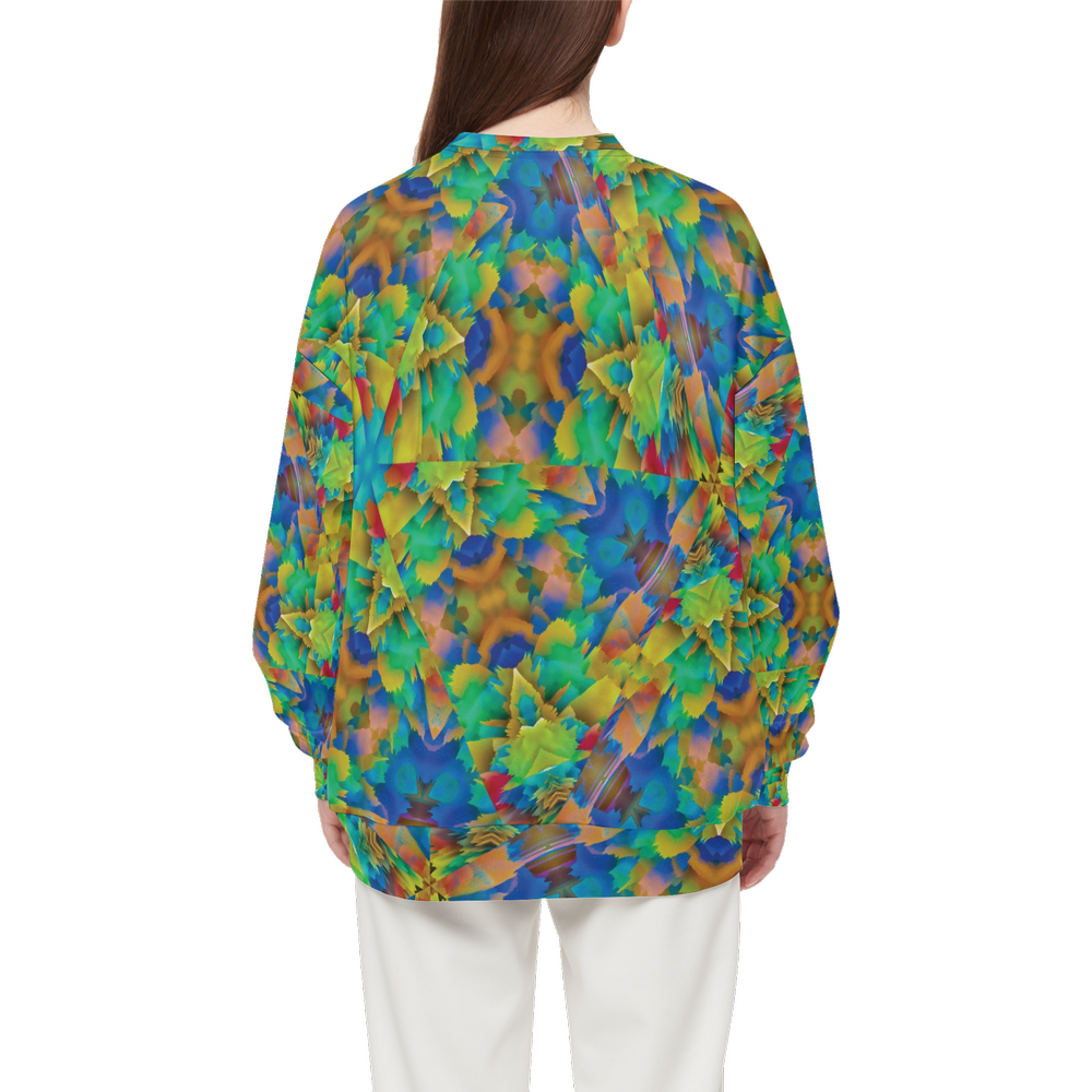 Colorful Chaos Women’s Relaxed Fit Crewneck Sweatshirt - Swagger Art Store |