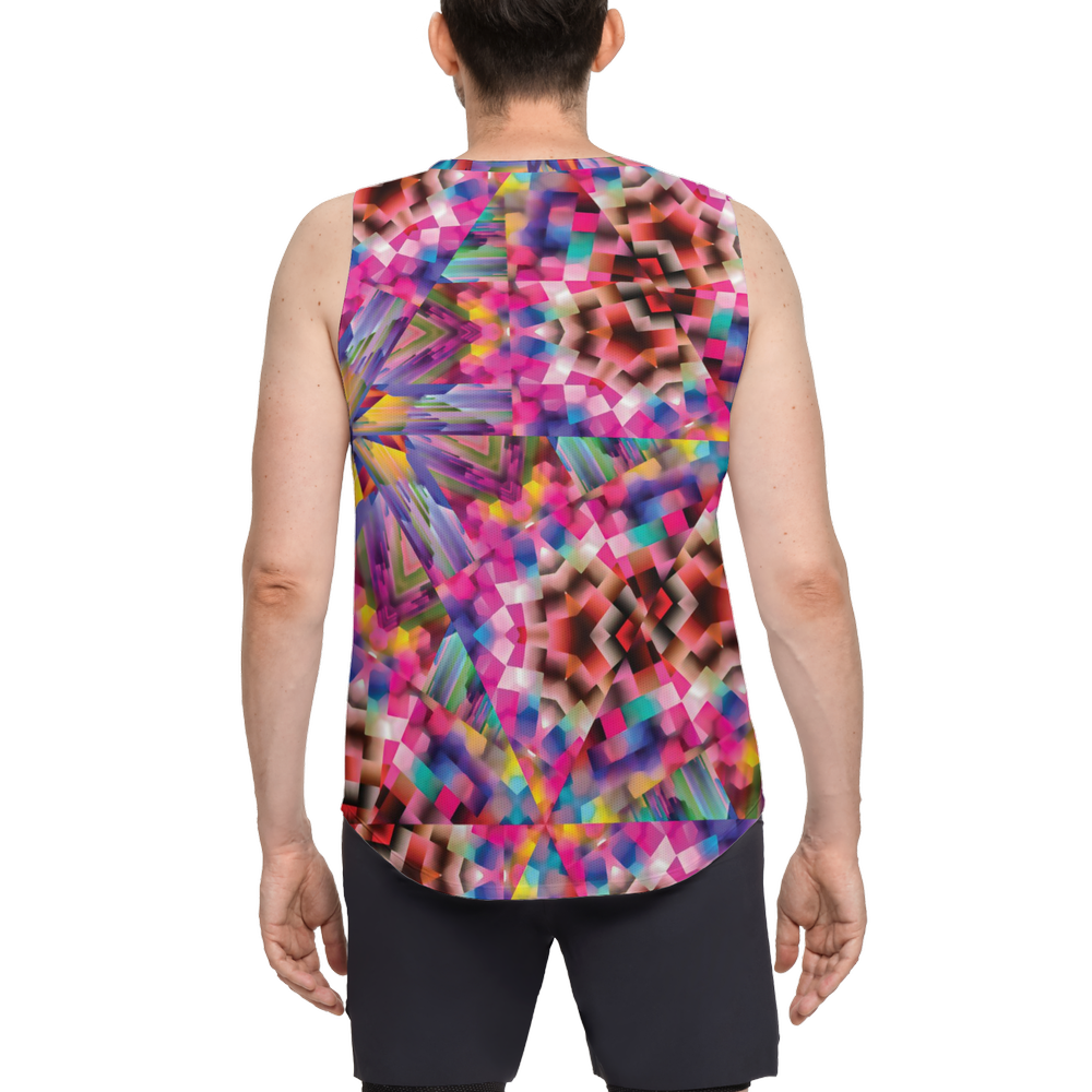 Colorful illusion Men's Seamless Open Side Tank Top - Swagger Art Store |