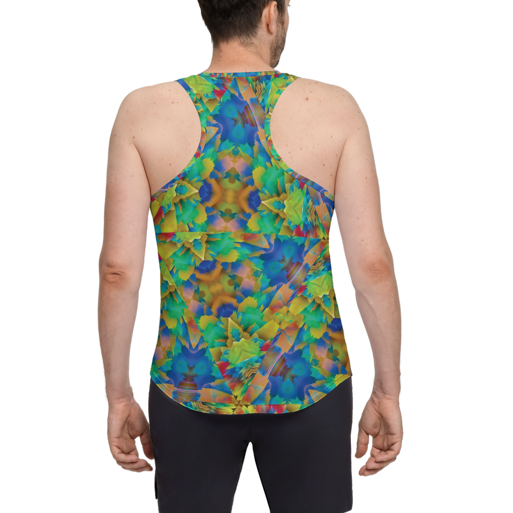 Colorful Chaos Men's Y-Back Muscle Tank Top - Swagger Art Store |