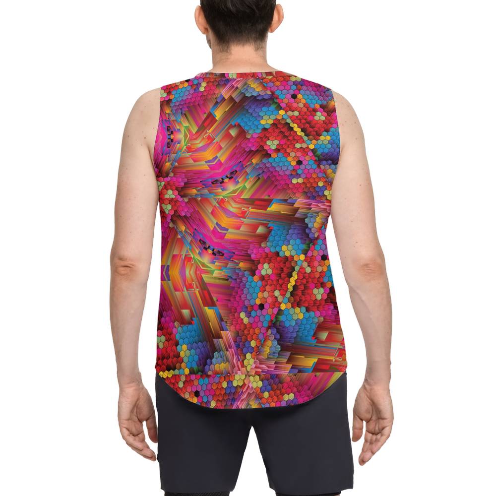 Colorful Spirals Men's Seamless Open Side Tank Top - Swagger Art Store |