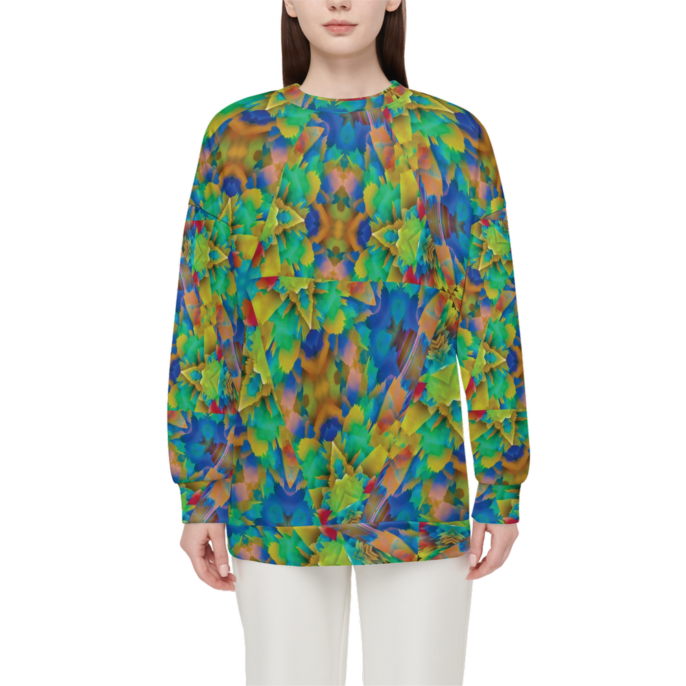 Colorful Chaos Women’s Relaxed Fit Crewneck Sweatshirt - Swagger Art Store |
