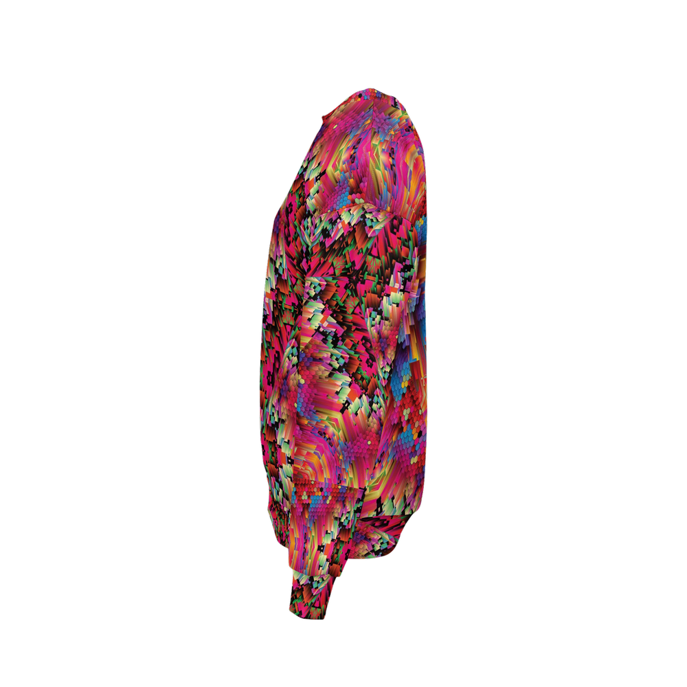 Abstract Color Explosion Women’s Relaxed Fit Crewneck Sweatshirt - Swagger Art Store |