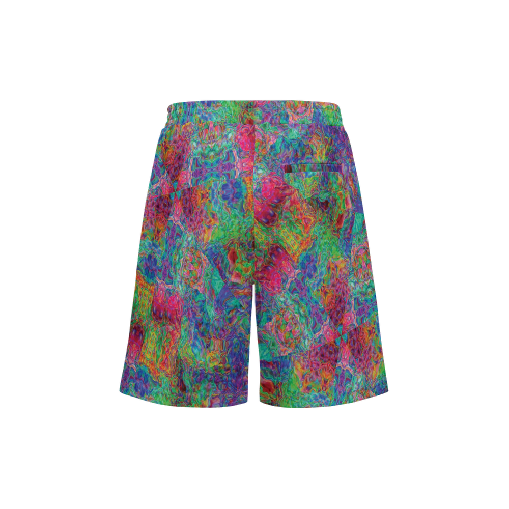 Chromatic Abstraction Unisex Casual Shorts - Swagger Art Store |