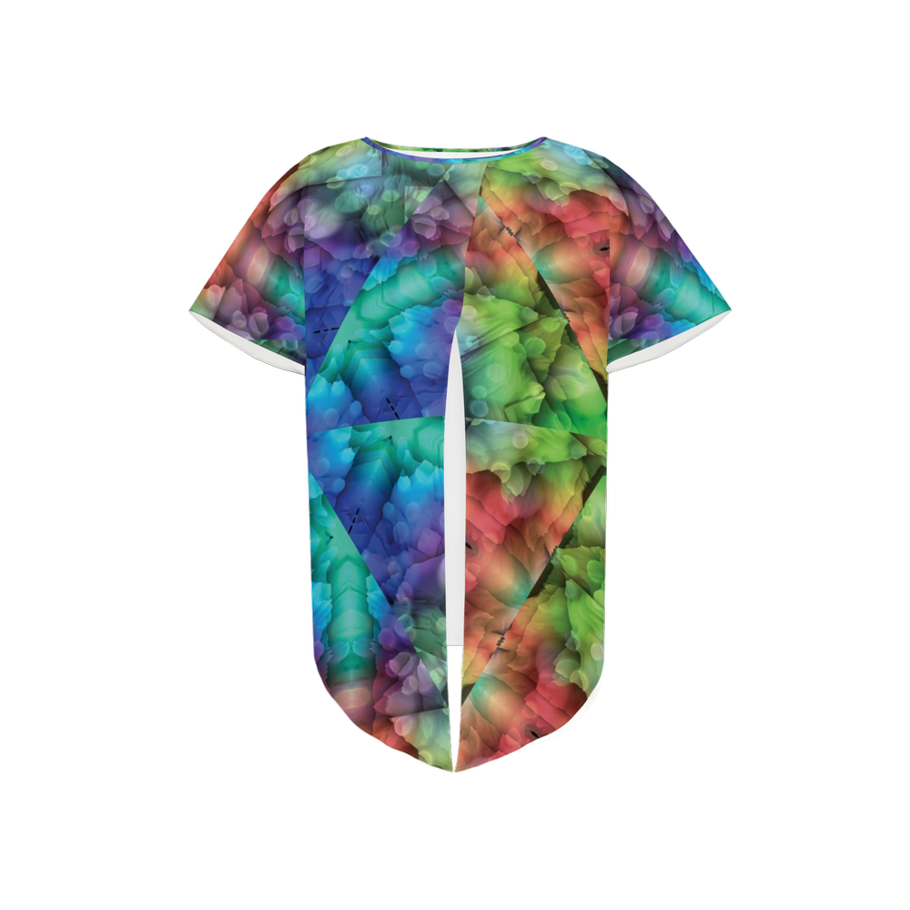 Colorful Dreams Women's Open Back Short-Sleeve T-shirt - Swagger Art Store |