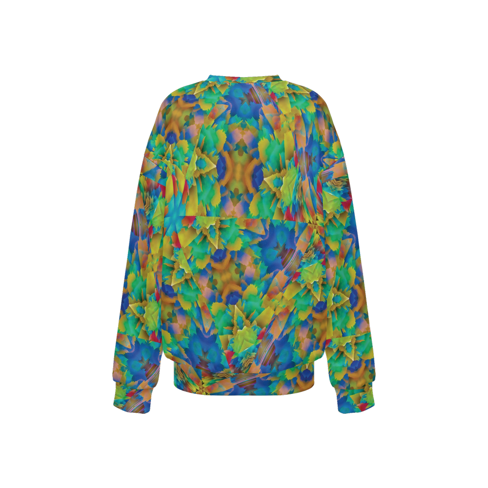 Colorful Chaos Women’s Relaxed Fit Crewneck Sweatshirt - Swagger Art Store |