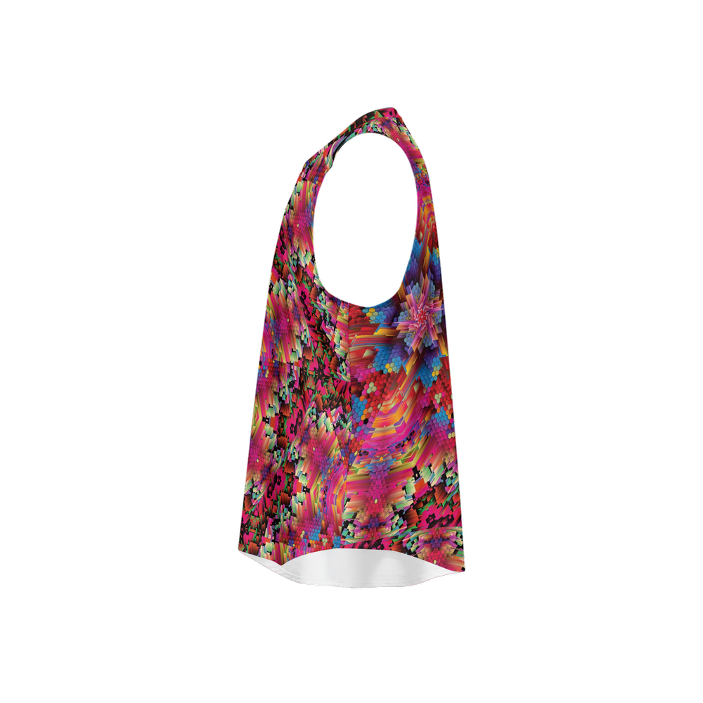 Abstract Color Explosion Men's Seamless Open Side Tank Top - Swagger Art Store |