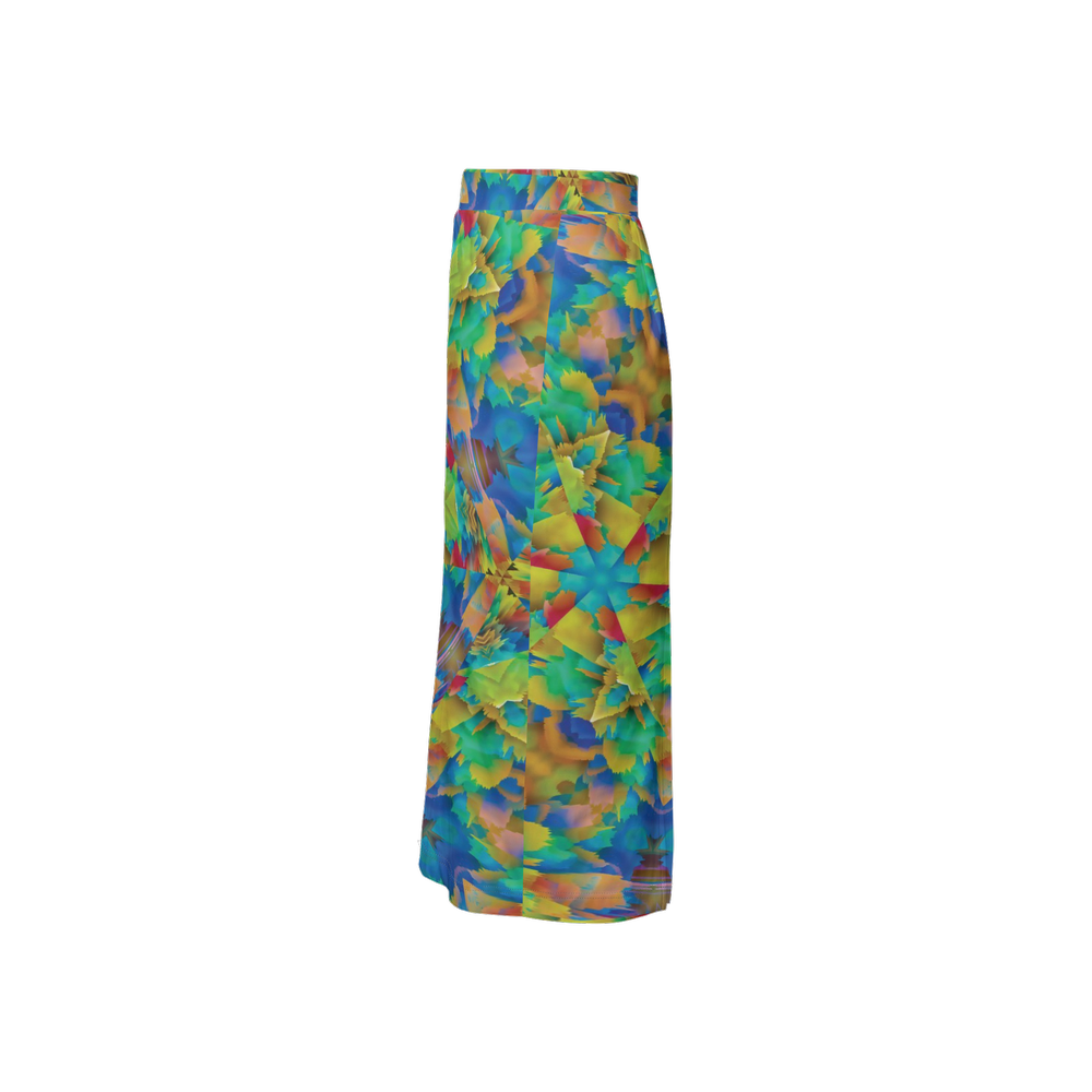 Colorful Chaos Women’s Back Split Pencil Skirt - Swagger Art Store |