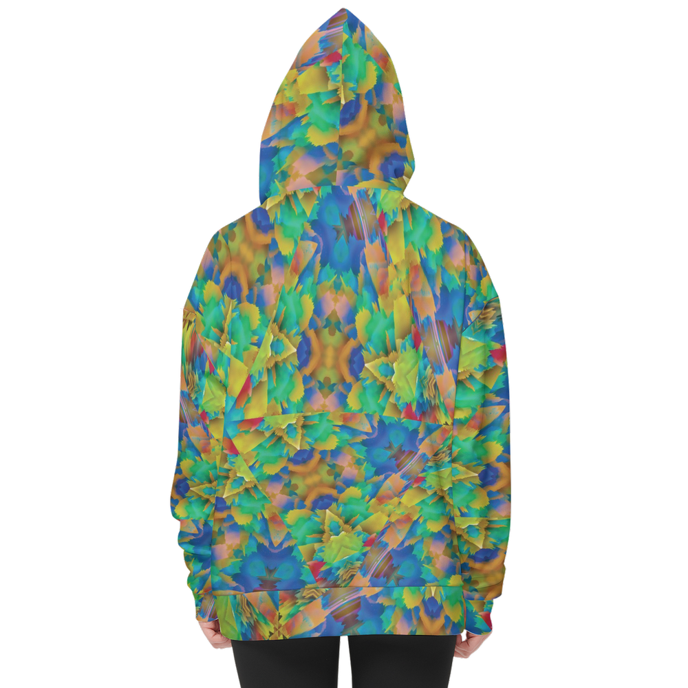 Colorful Chaos Women’s Relaxed Fit Hoodie With Front Patch - Swagger Art Store |