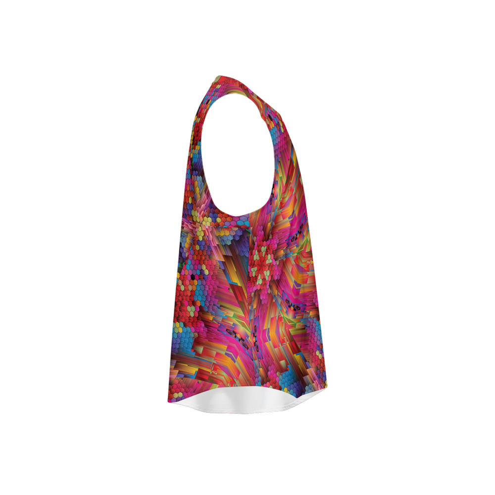 Colorful Spirals Men's Seamless Open Side Tank Top - Swagger Art Store |