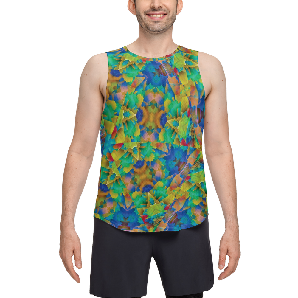 Colorful Chaos Men's Seamless Open Side Tank Top - Swagger Art Store |
