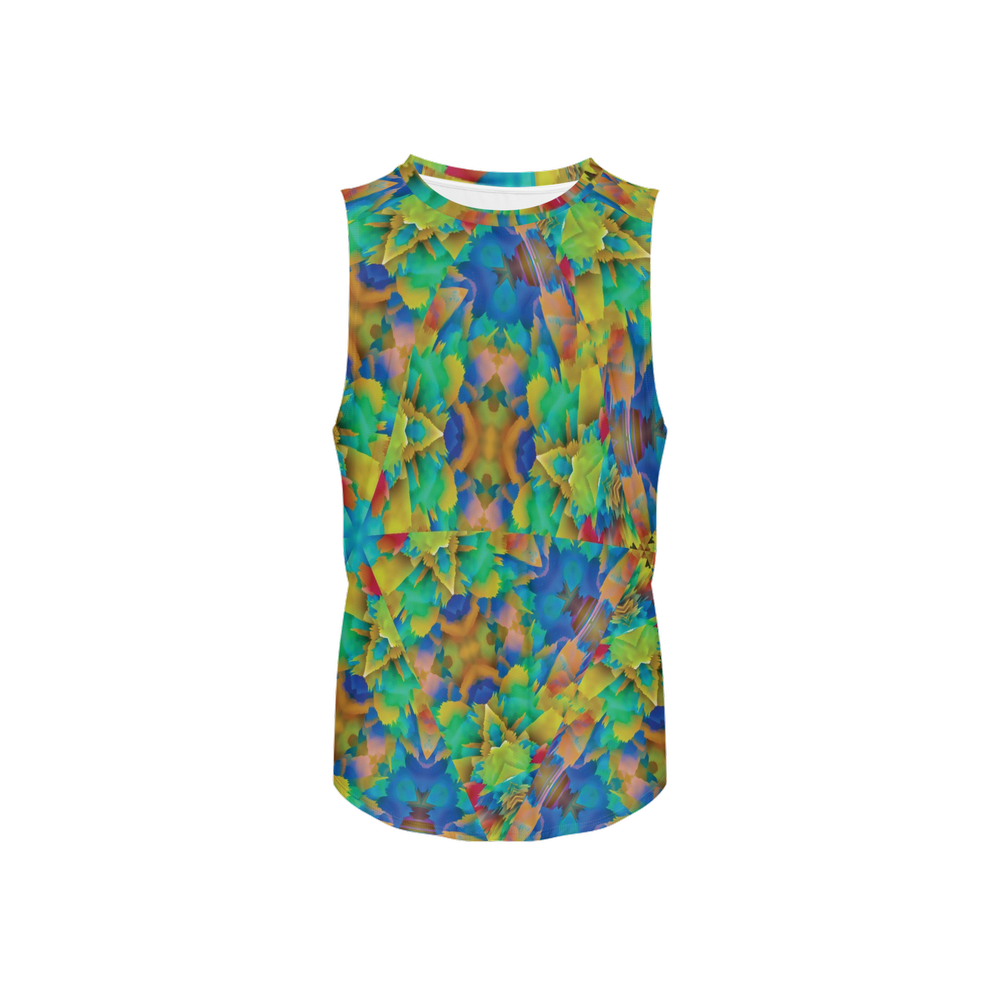 Colorful Chaos Men's Seamless Open Side Tank Top - Swagger Art Store |