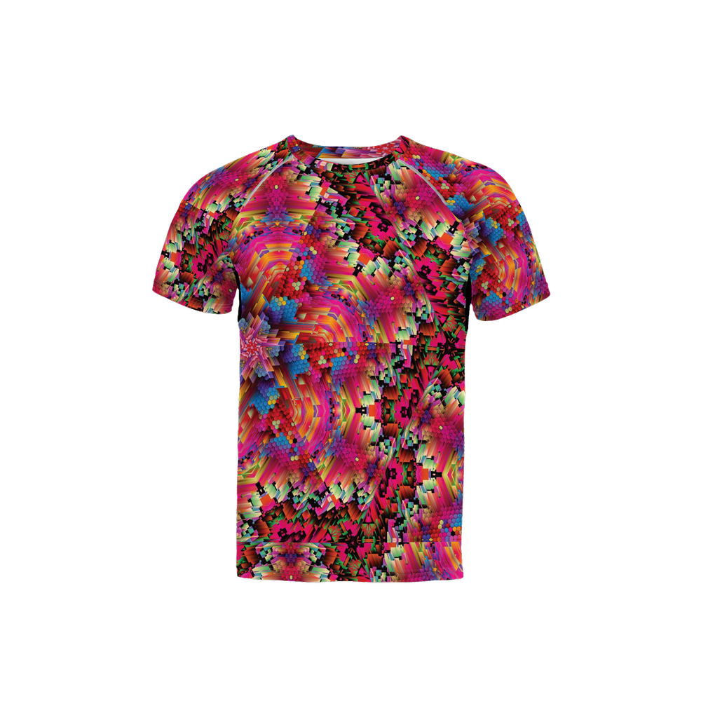 Abstract Color Explosion Men’s 3M Active Running T-Shirt - Swagger Art Store |