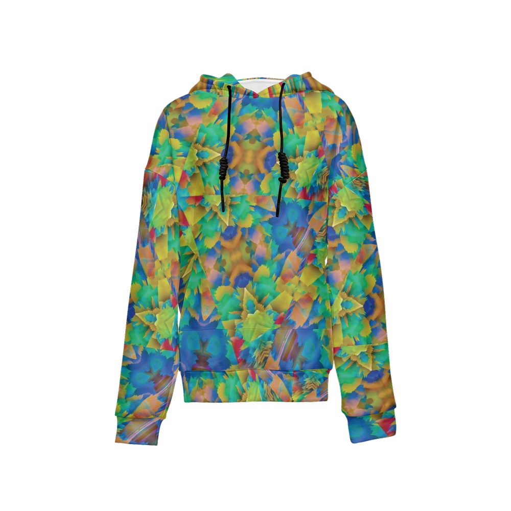 Colorful Chaos Women’s Relaxed Fit Hoodie With Front Patch - Swagger Art Store |