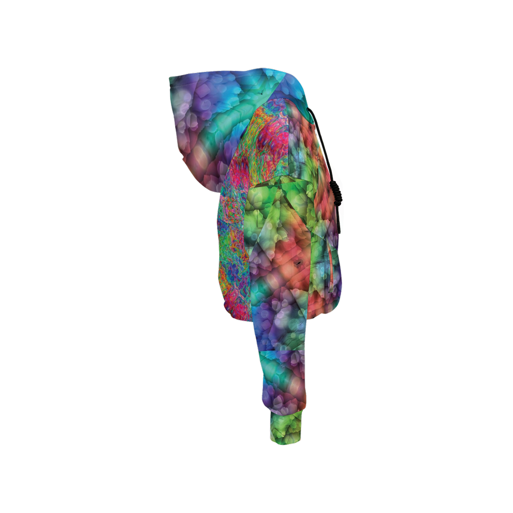 Colorful Dreams Women’s Cropped Full-Zip Jacket - Swagger Art Store |