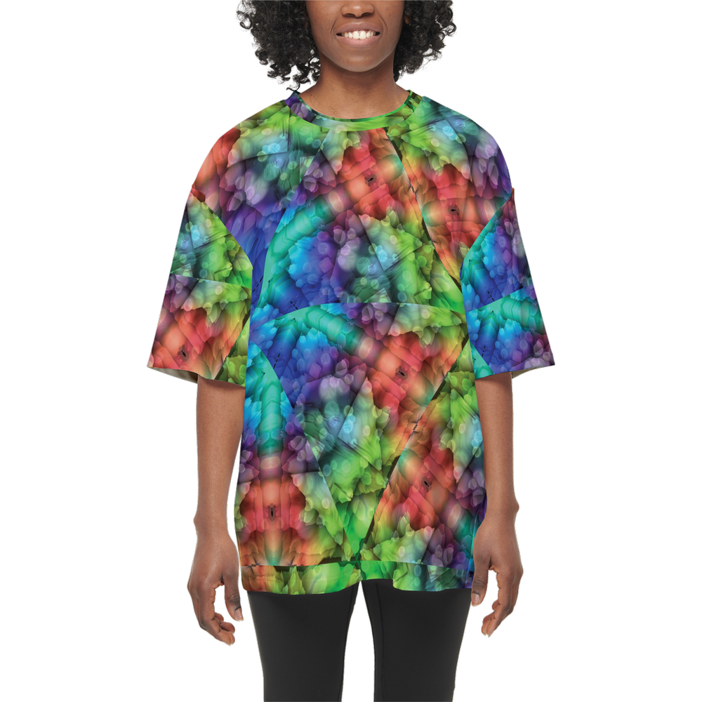 Colorful Dreams Women’s Oversized Short-Sleeve T-Shirt - Swagger Art Store |