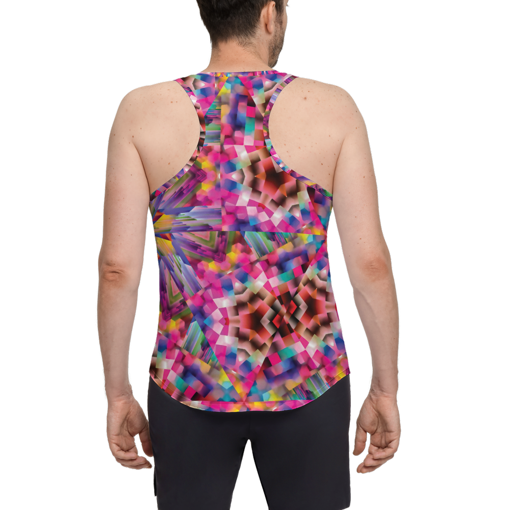 Colorful illusion Men's Y-Back Muscle Tank Top - Swagger Art Store |