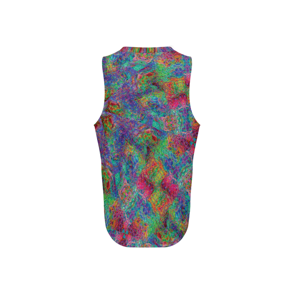 Chromatic Abstraction Men's Seamless Open Side Tank Top - Swagger Art Store |