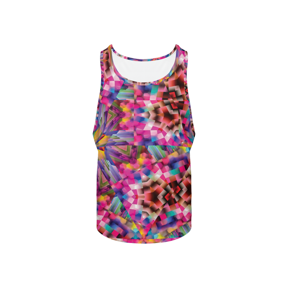 Colorful illusion Men's Y-Back Muscle Tank Top - Swagger Art Store |