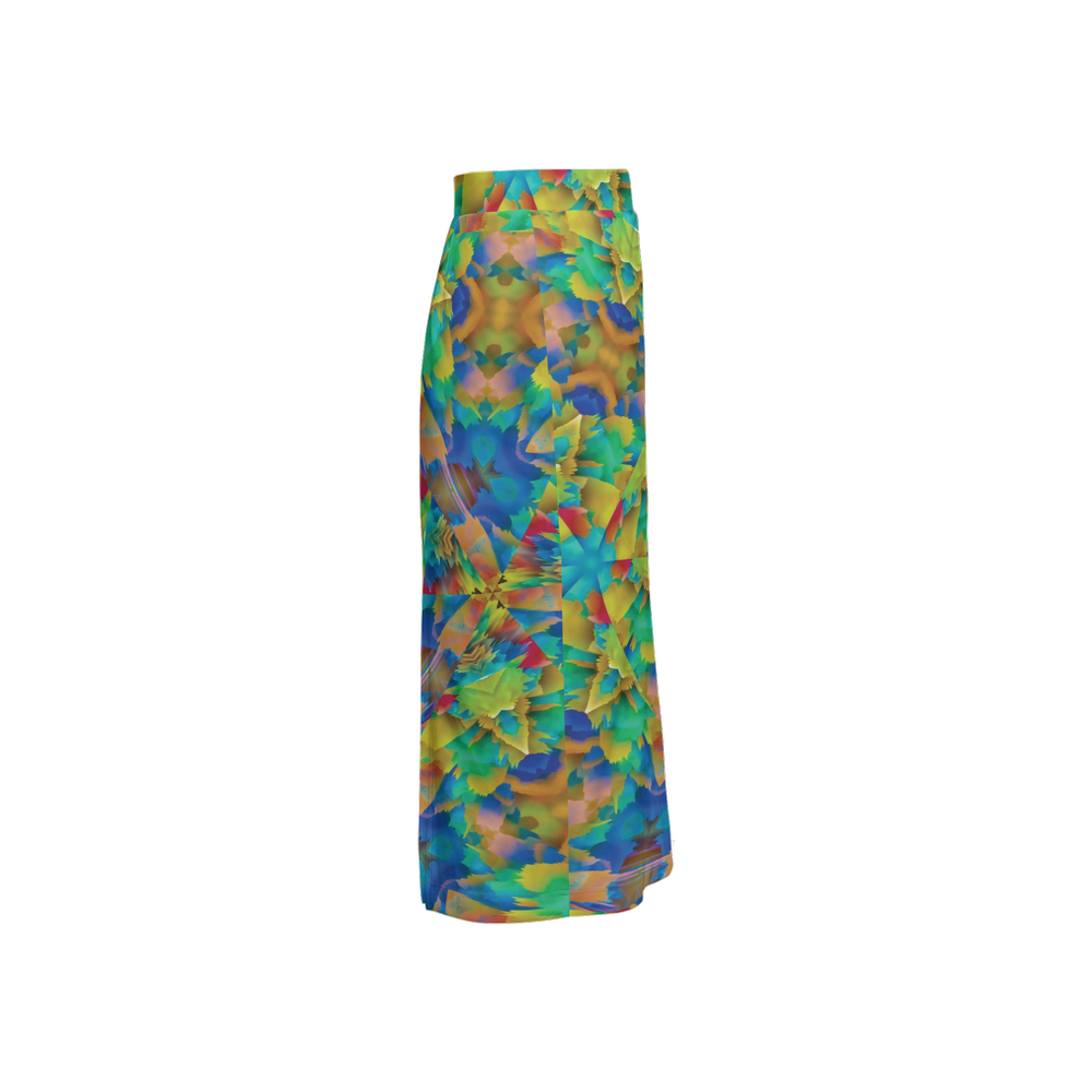 Colorful Chaos Women’s Back Split Pencil Skirt - Swagger Art Store |
