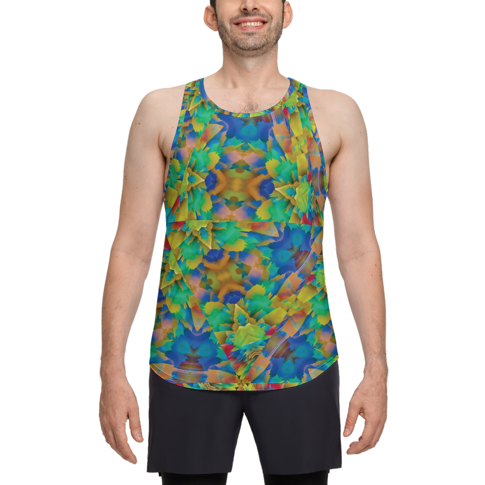 Colorful Chaos Men's Y-Back Muscle Tank Top - Swagger Art Store |