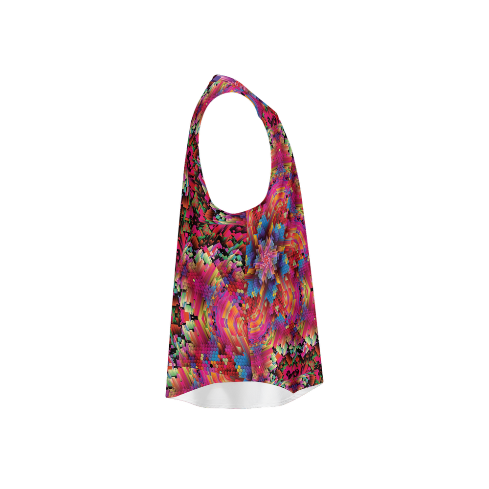 Abstract Color Explosion Men's Seamless Open Side Tank Top - Swagger Art Store |
