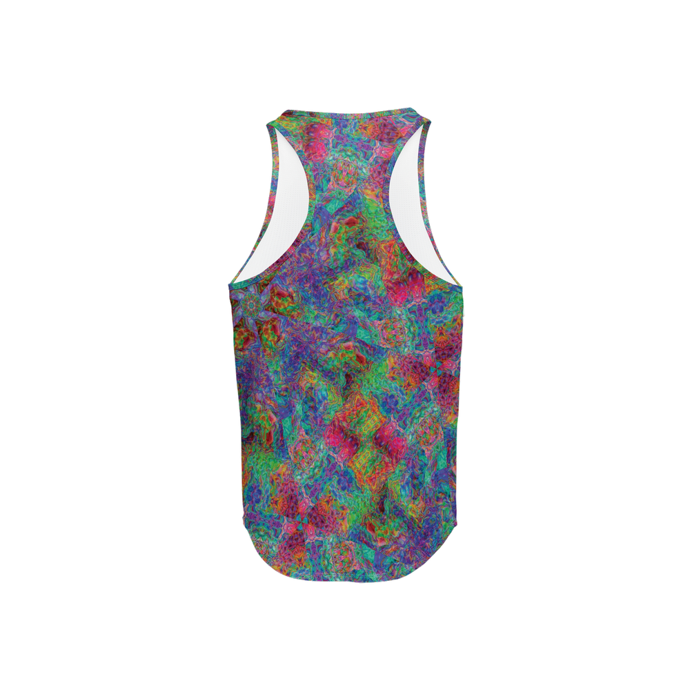 Chromatic Abstraction Men's Y-Back Muscle Tank Top - Swagger Art Store |
