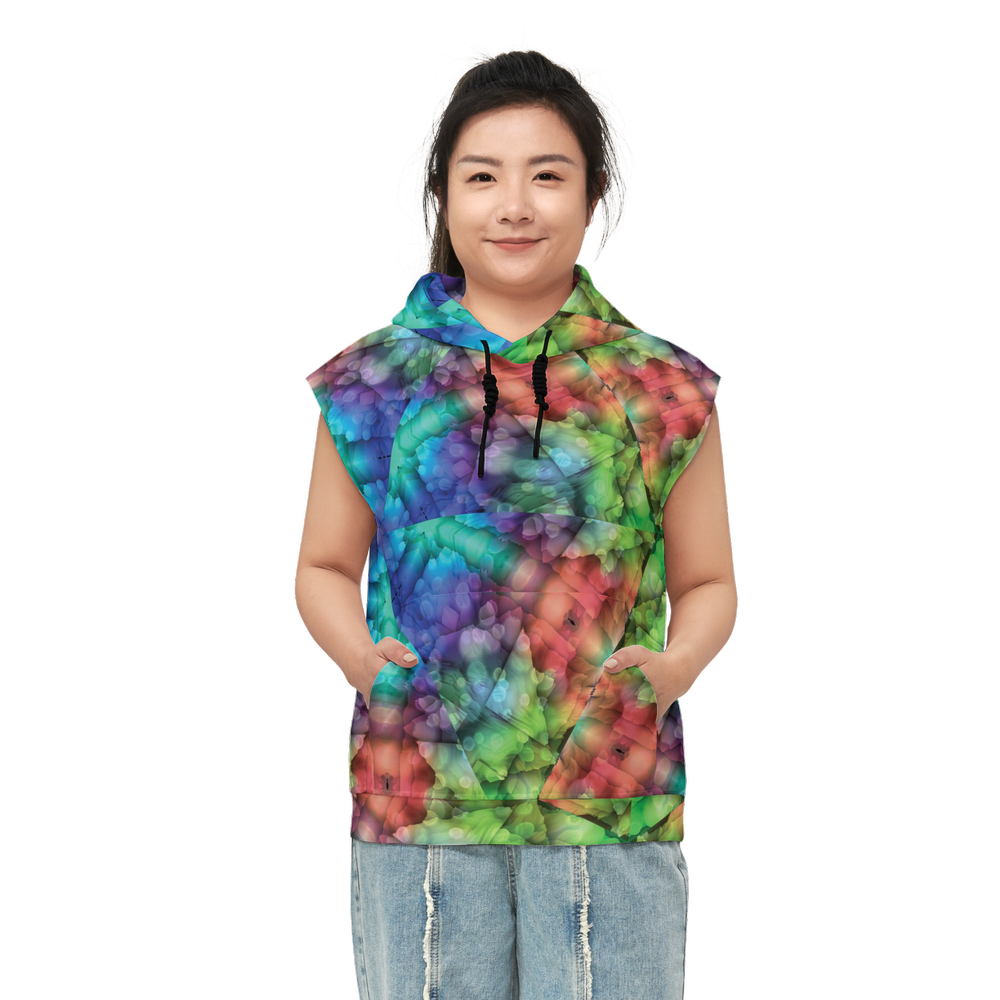 Colorful Dreams Unisex Regular Fit Sleeveless Pullover Hoodie - Swagger Art Store |