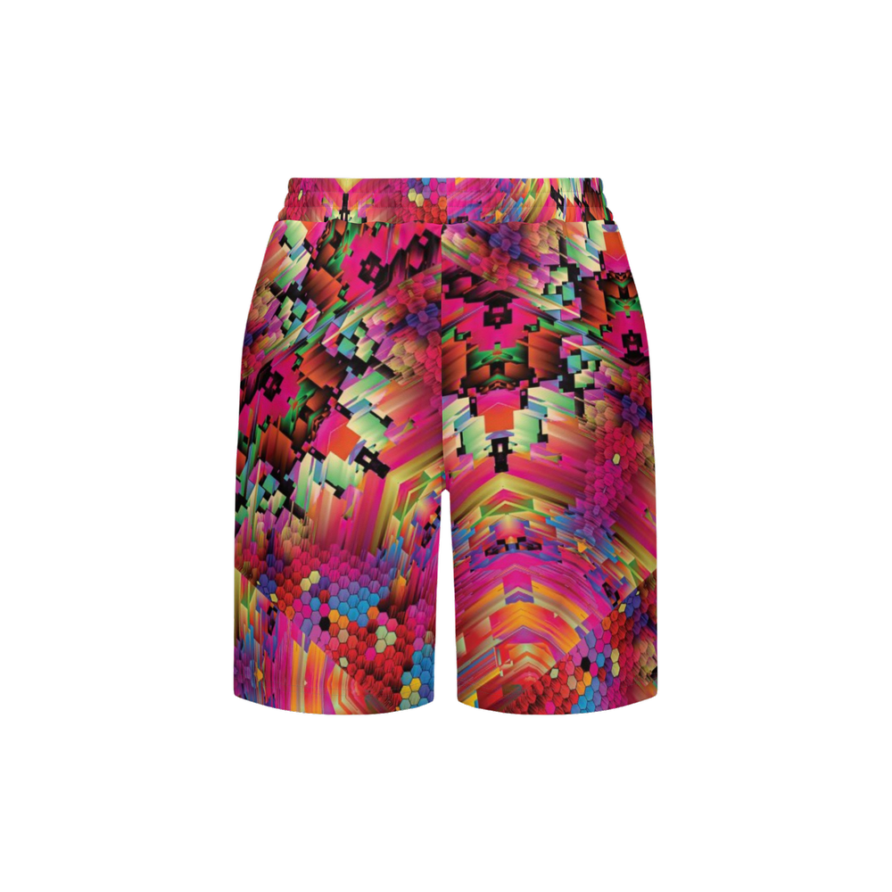 Abstract Color Explosion Unisex Casual Shorts - Swagger Art Store |